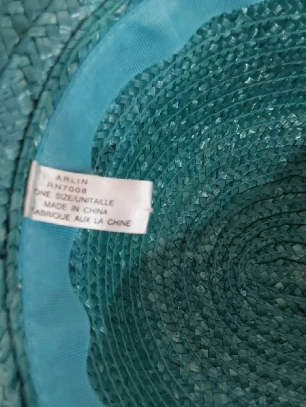 Womens Arlin Teal/ Turquoise Straw Sun Hat Derby Fancy Retro Sz.One Size